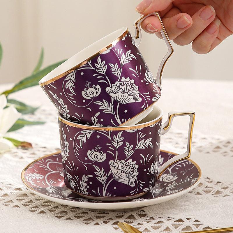 Exquisite Ceramic Tea Set | Coffee Cup Saucer Set | Ceramic Coffee Set
