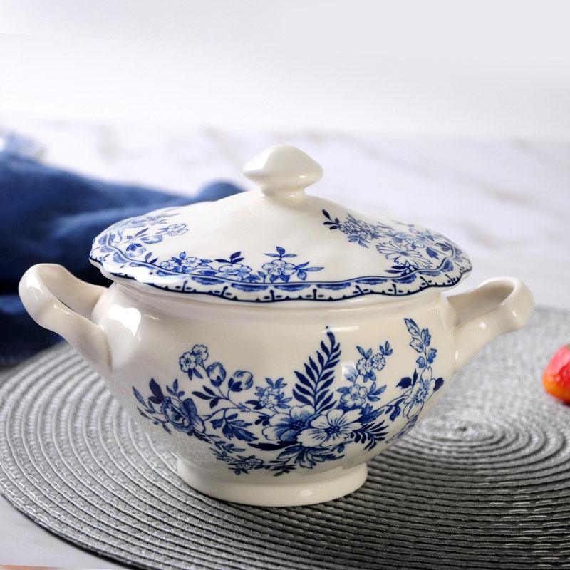 Blue White Porcelain Ceramic Tea Set | Vintage Ceramic Coffee Set - Teas Story