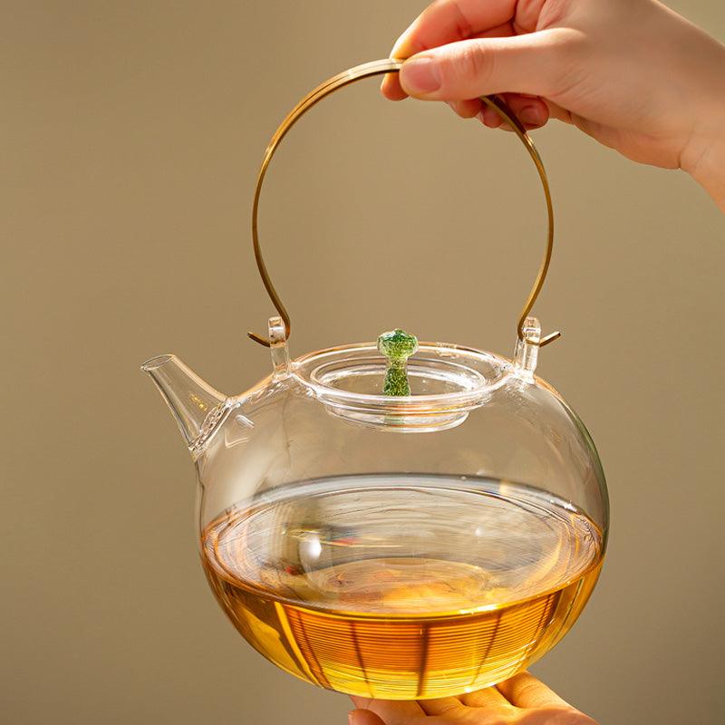 Handmade Glass Teapot | Heat-Resistant Kettle | Large Capacity Teapot - Teas Story