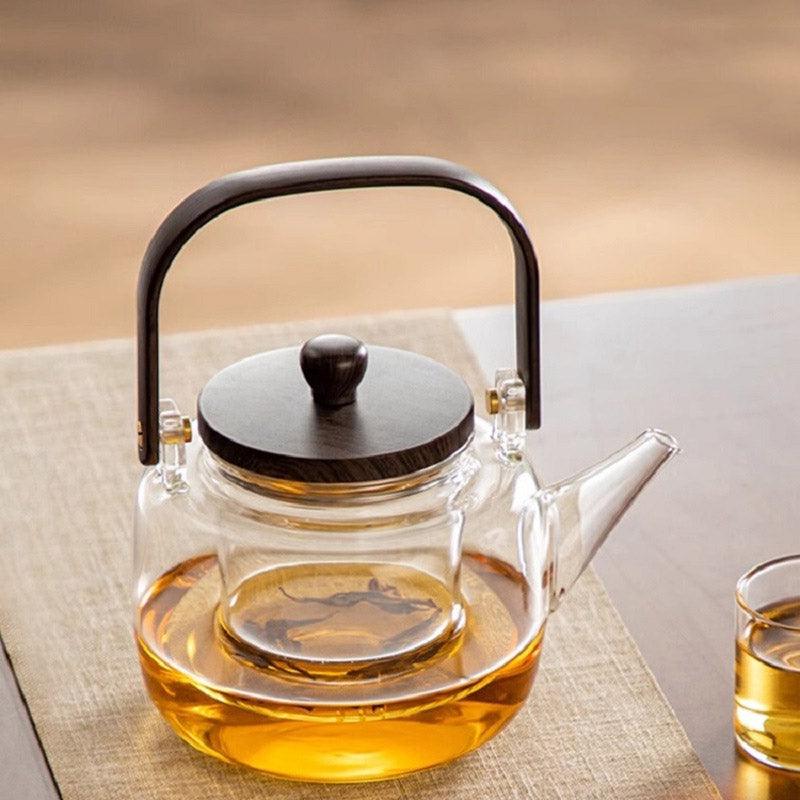 Handmade Glass Teapot | Heat Resistant Glass Teapot | Teapot With Infuser - Teas Story