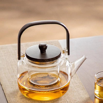 Handmade Glass Teapot | Heat Resistant Glass Teapot | Teapot With Infuser - Teas Story