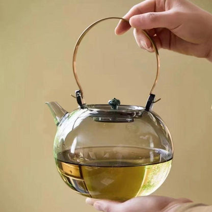 Handmade Glass Teapot | Heat-Resistant Kettle | Large Capacity Teapot - Teas Story