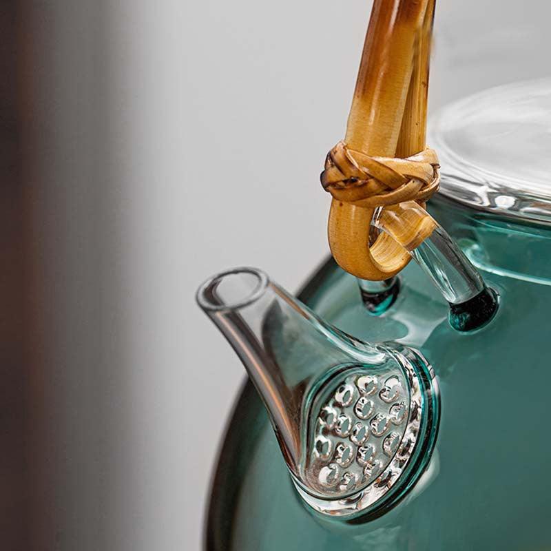 Hand Blown Glass Teapot | Vintage Teapot | Heat Resistant Teapot - Teas Story