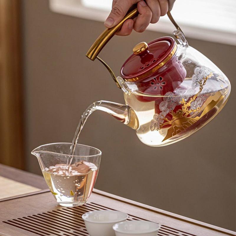 Crane Glass Tea Set | Electric Tea Heater | Borosilicate Glass Teapot - Teas Story