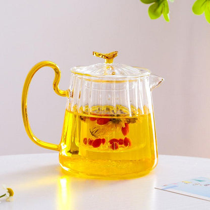 Glass Tea Set | Tea Water Separation Teapot | Candle Heater Teapot - Teas Story