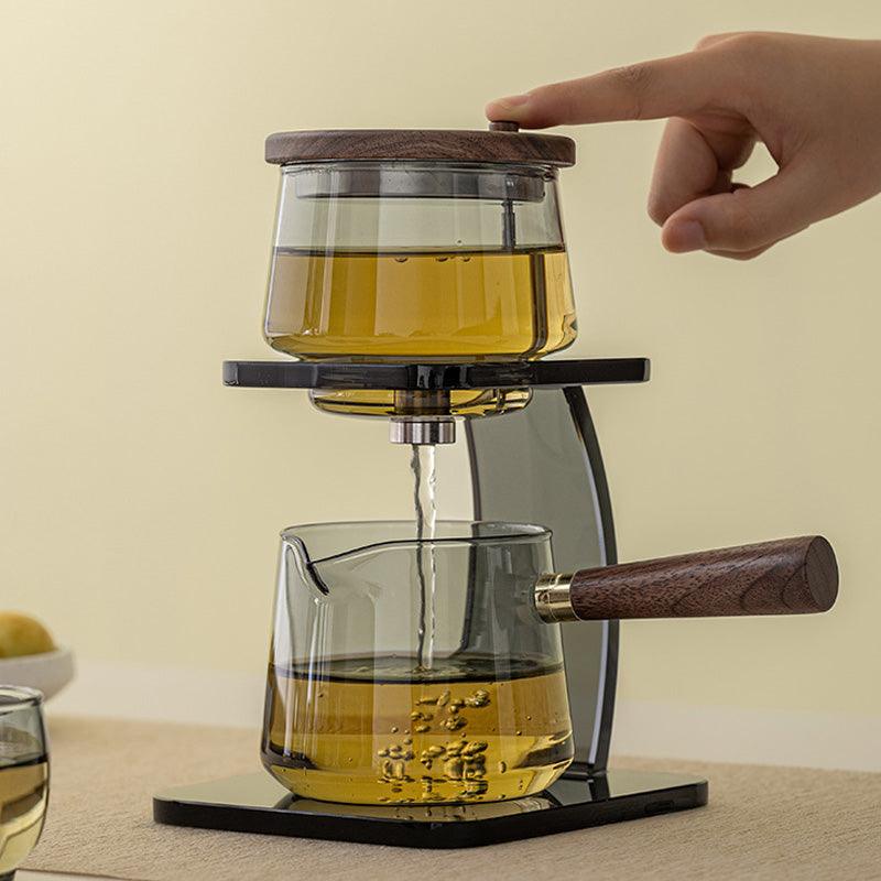 Push-type glass tea set | Kung Fu tea set tea maker | Teapots Tea Sets - Teas Story