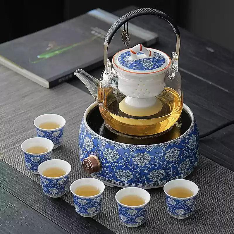 Lotus Electric Warmer Set | Teapot Set | Tea Water Separation Teapot - Teas Story