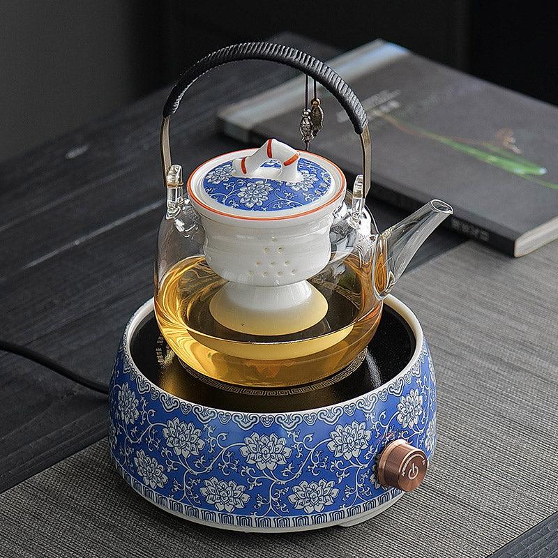 Lotus Electric Warmer Set | Teapot Set | Tea Water Separation Teapot - Teas Story