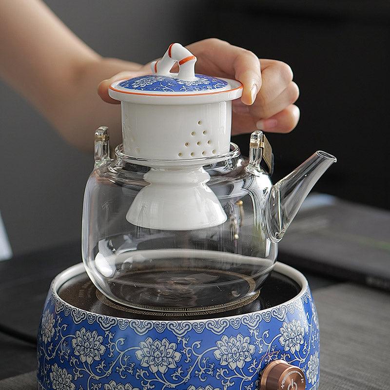 Lotus Electric Warmer Set | Teapot Set | Tea Water Separation Teapot - Teas Story