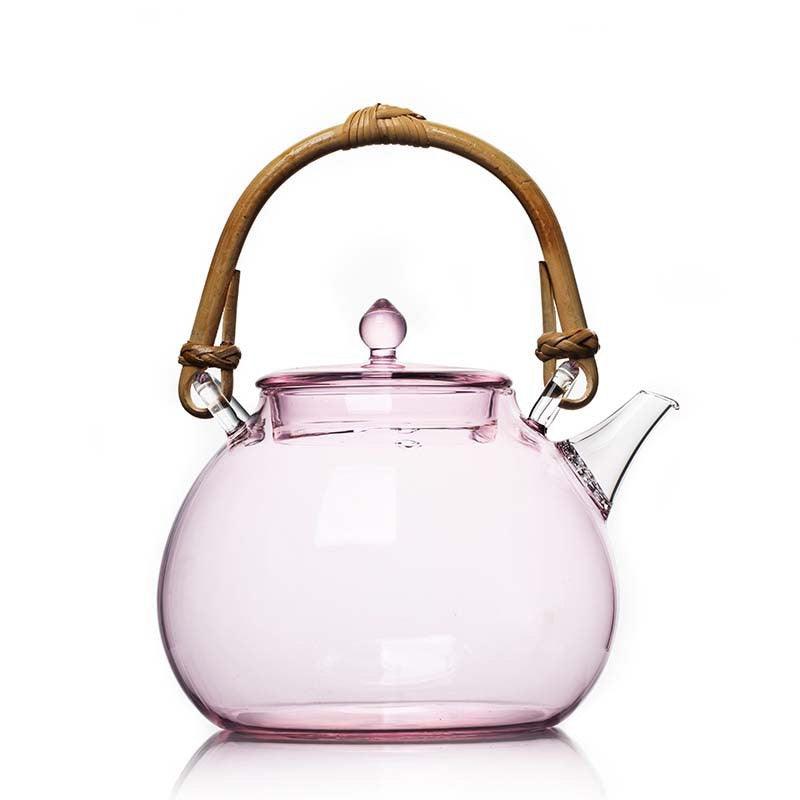 Hand Blown Glass Teapot | Vintage Teapot | Heat Resistant Teapot - Teas Story