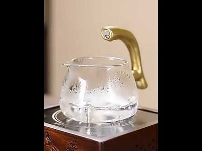 Dragon Glass Automatic Tea Set | Magnetic Heat-resistant Glass Tea Set