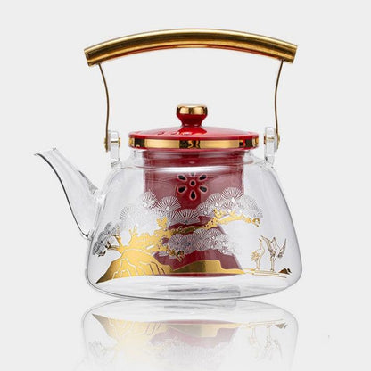 Crane Glass Tea Set | Electric Tea Heater | Borosilicate Glass Teapot - Teas Story