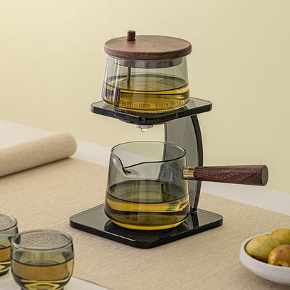 Push-type glass tea set | Kung Fu tea set tea maker | Teapots Tea Sets - Teas Story