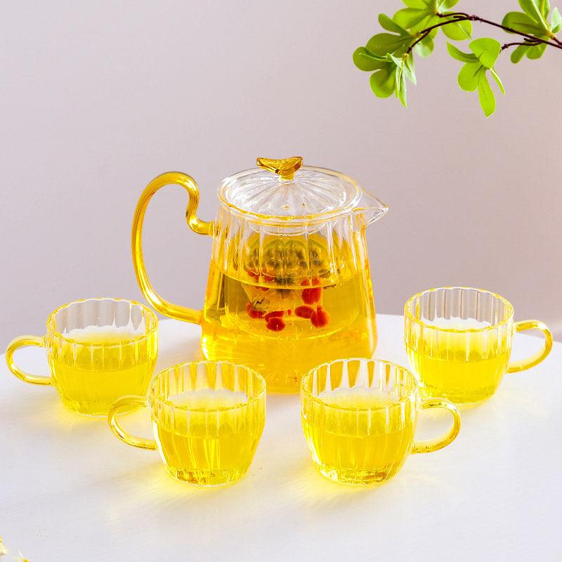 Glass Tea Set | Tea Water Separation Teapot | Candle Heater Teapot - Teas Story