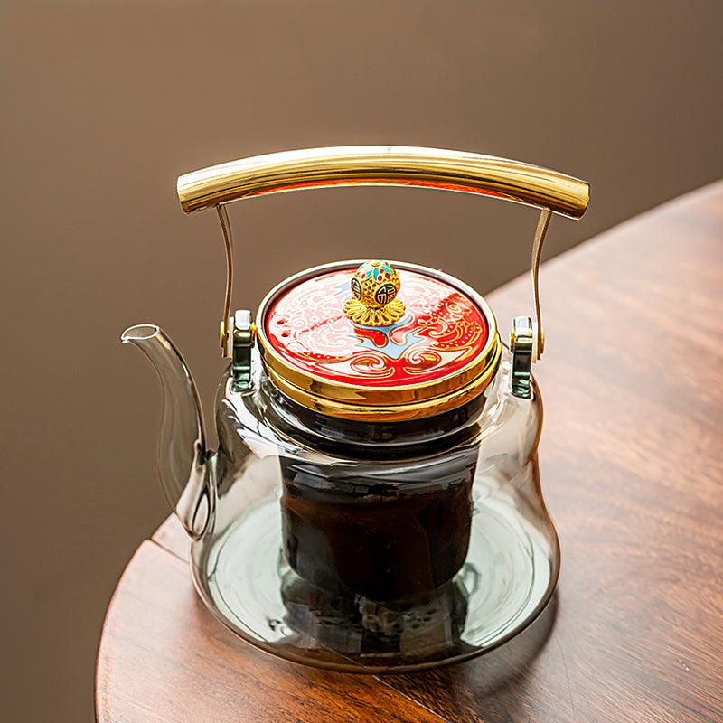 Retro Glass Tea Set | Electric Teapot | Tea Water Separation Teapot - Teas Story